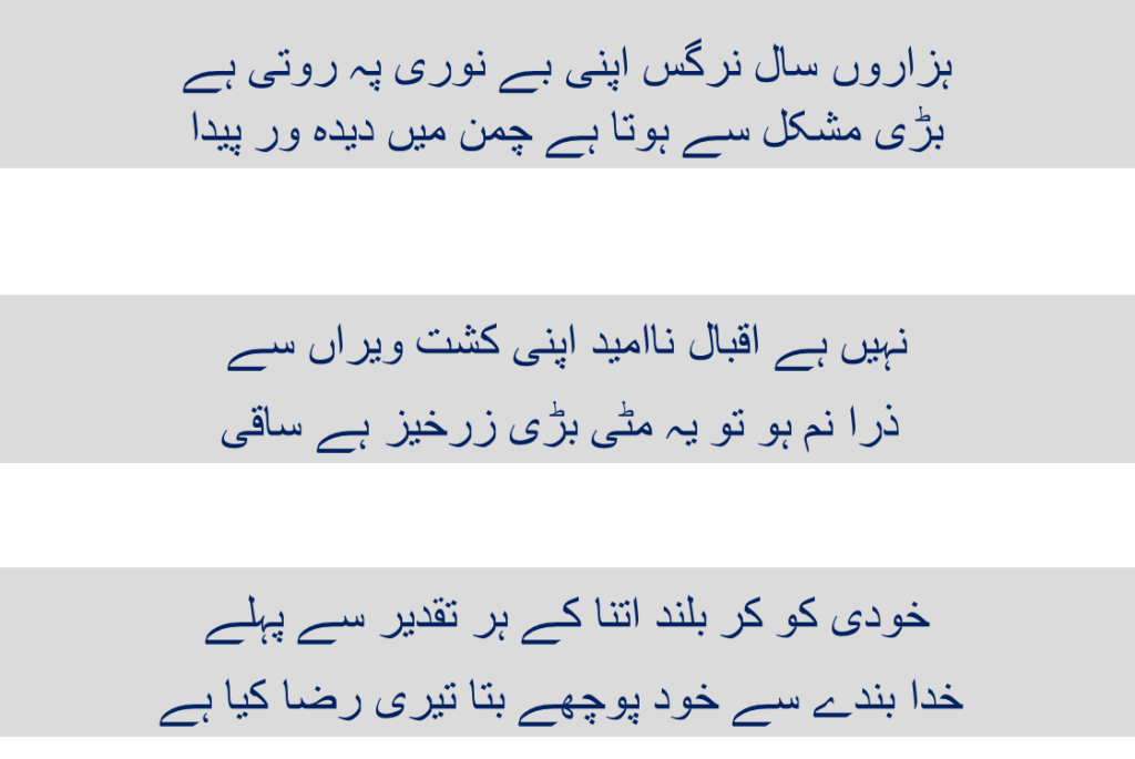 Top iqbal poetry